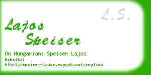 lajos speiser business card